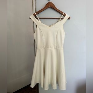 white formal short dress
